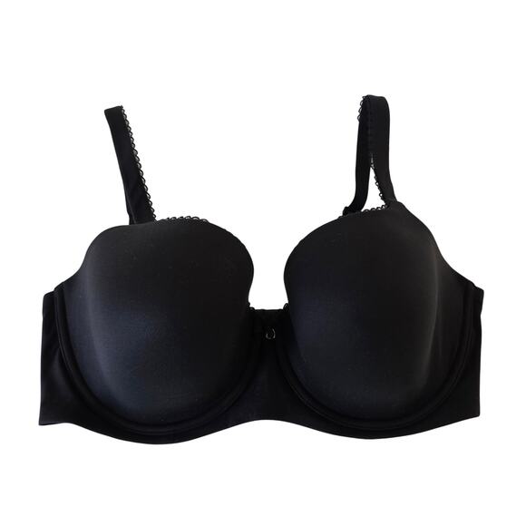 Victorias Secret Black Full Coverage Bra 38DDD Lined Demi Underwire Adjustable - Picture 1 of 13